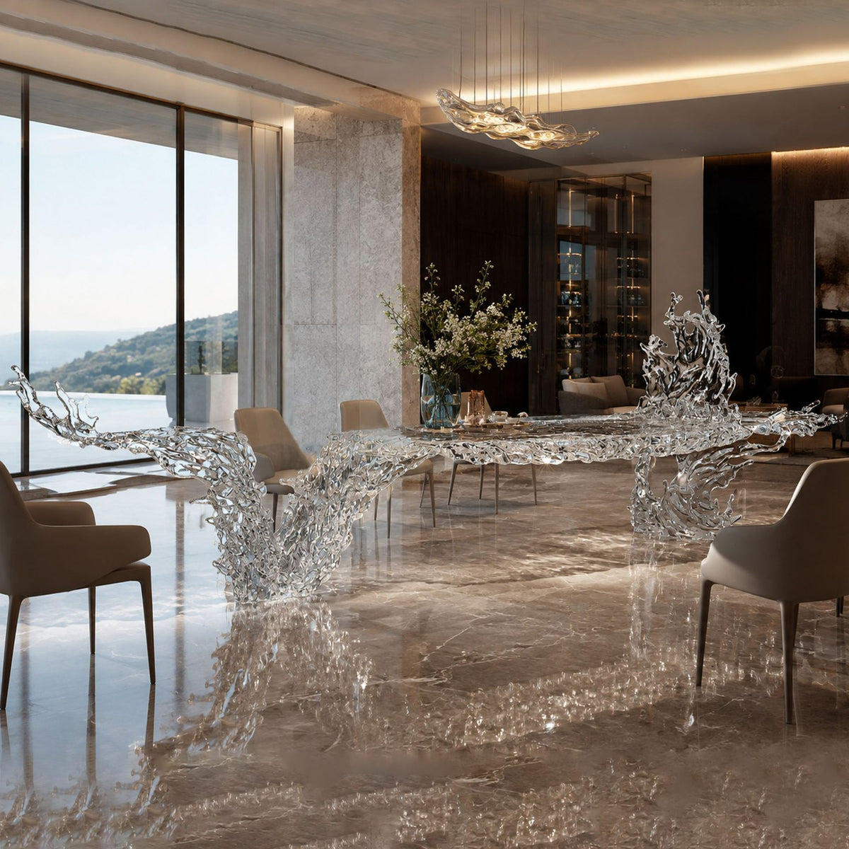 Crystal Dining Table — Vast Ocean Anlan | Made to Order