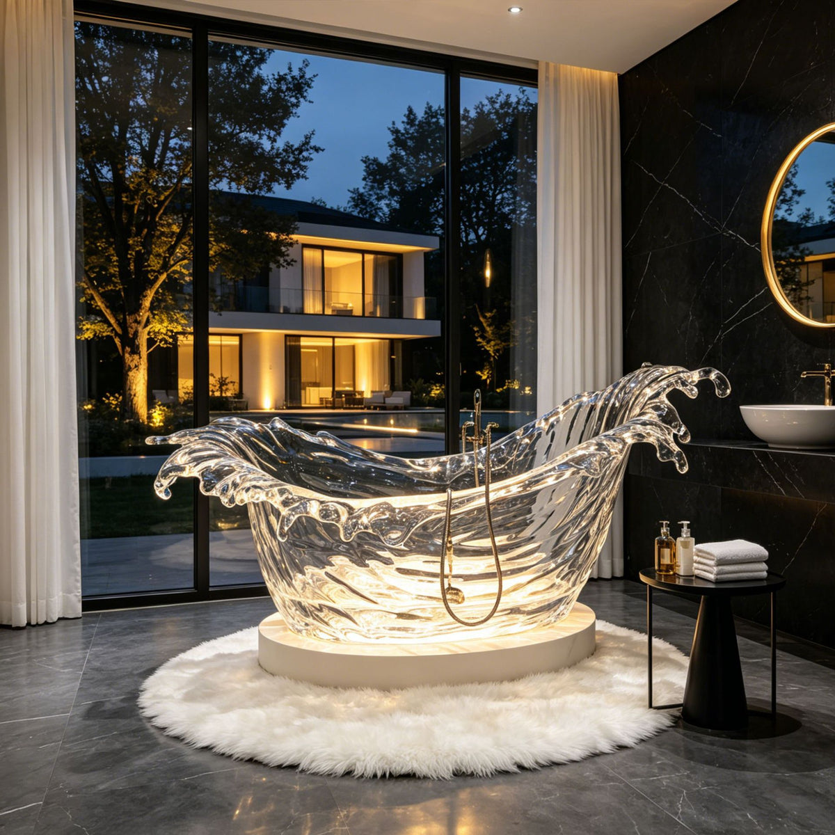 Bespoke Crystal Freestanding Bathtub | Baichuan Sea-Facing | Made to Order