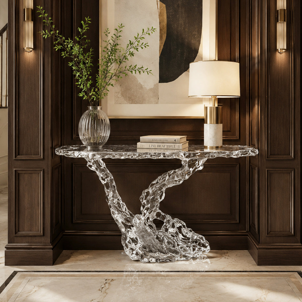 Bespoke Crystal Console Table — Root Entrance | Made to Order