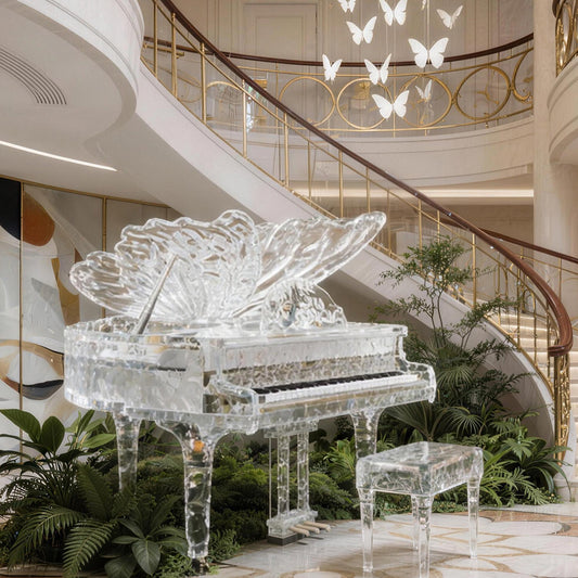 Bespoke Crystal Grand Piano | Butterfly | Made to Order