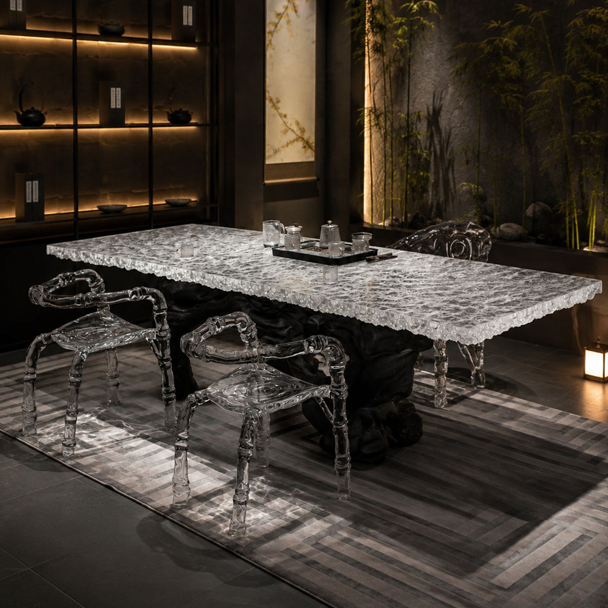 Crystal Tea Table — Harmonious Style Linyun | Made to Order