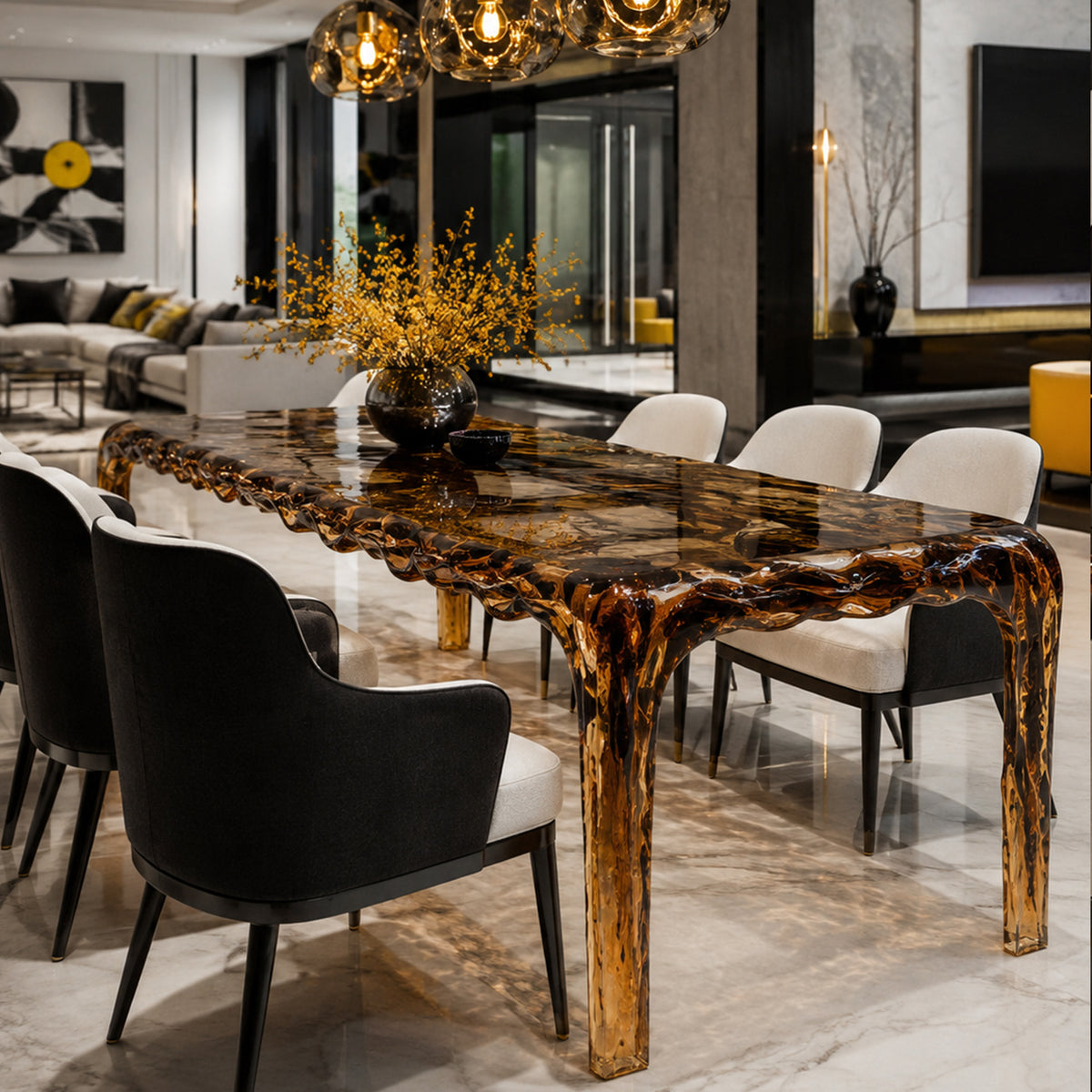 Crystal Dining Table — Rhythmic | Made to Order