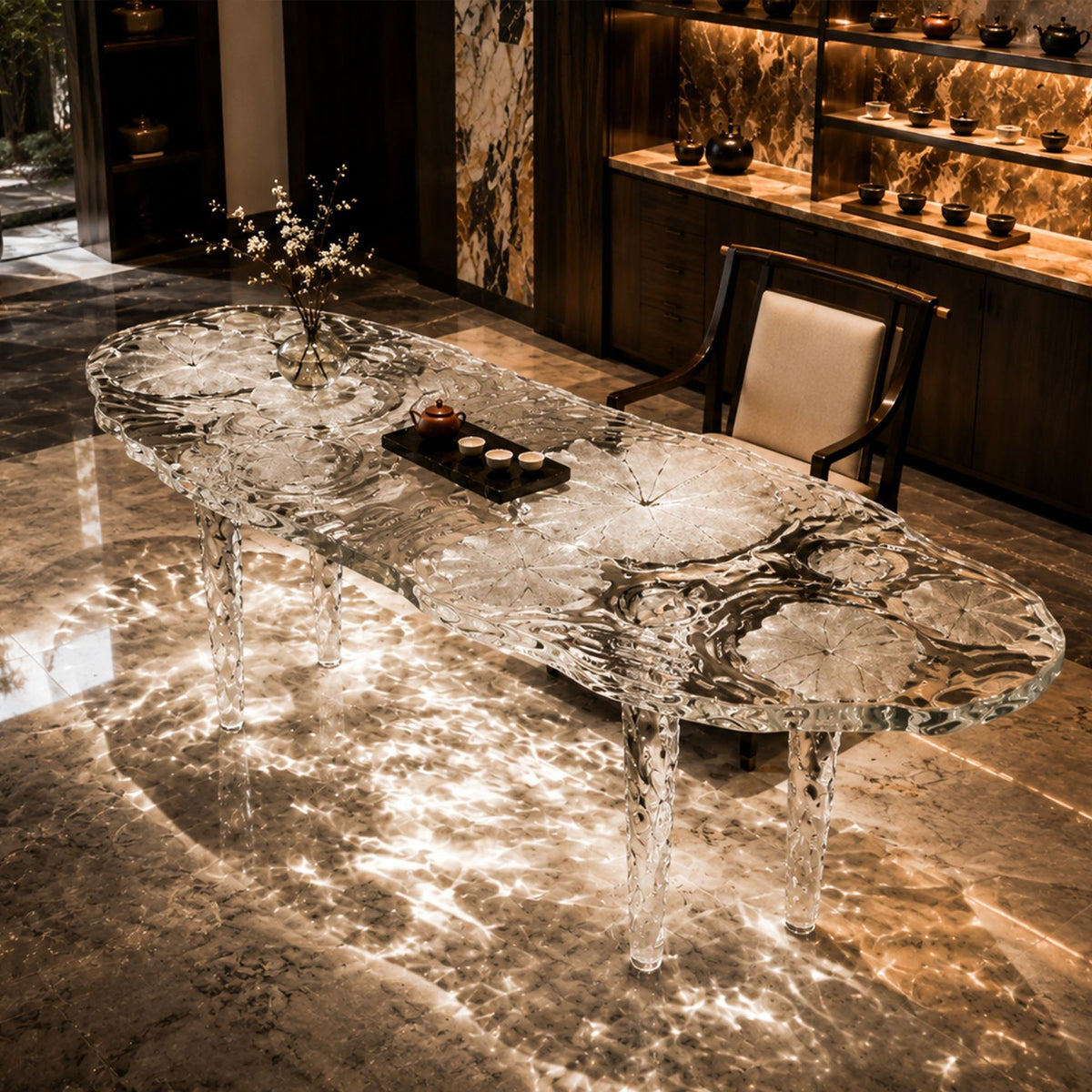Bespoke Crystal Tea Table | He Ning | Made to Order