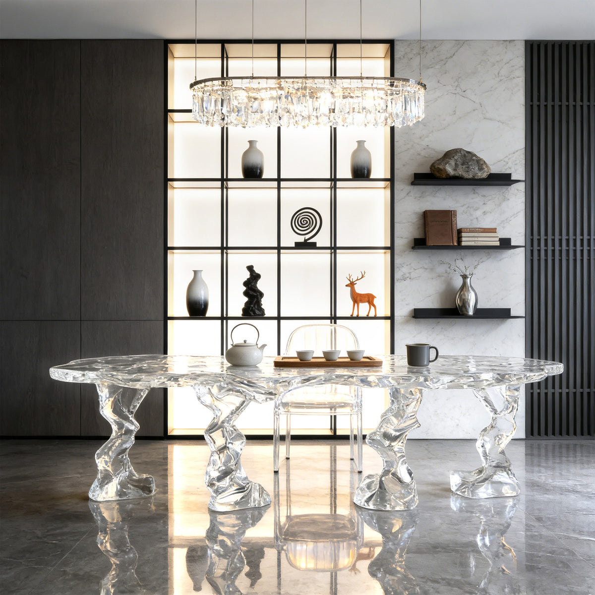 Bespoke Crystal Tea Table | Shanhai Glacier | Made to Order