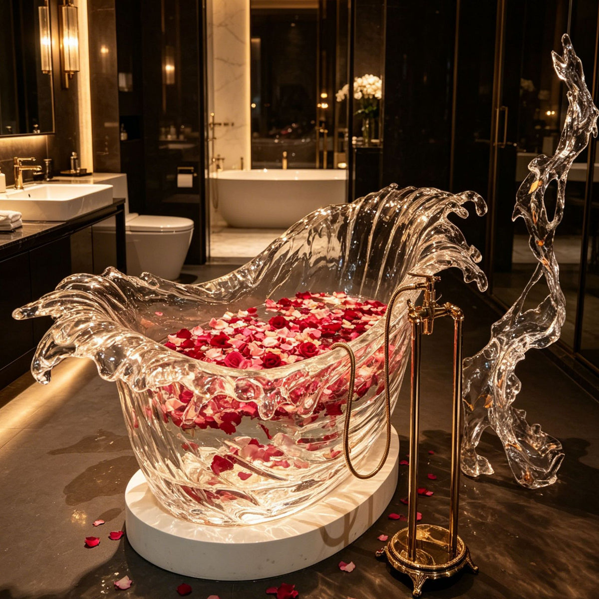 Bespoke Crystal Freestanding Bathtub | Baichuan Sea-Facing | Made to Order