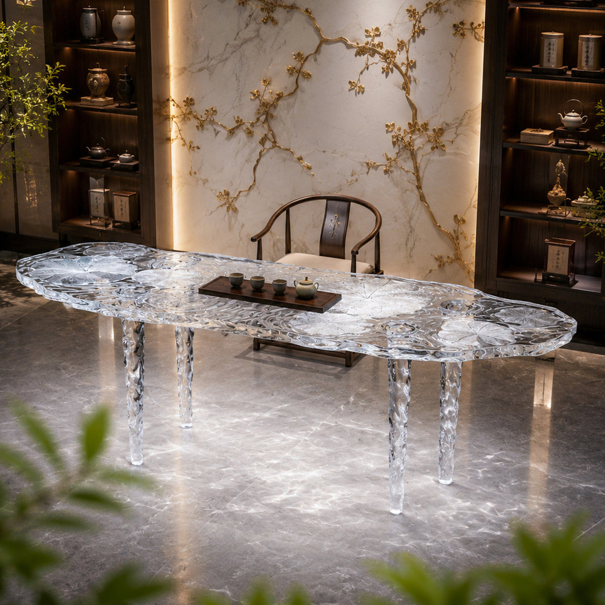 Bespoke Crystal Tea Table | He Ning | Made to Order