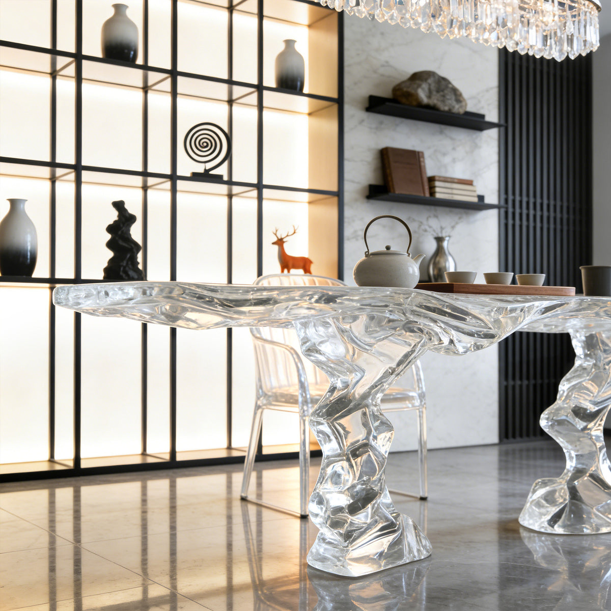 Bespoke Crystal Tea Table | Shanhai Glacier | Made to Order