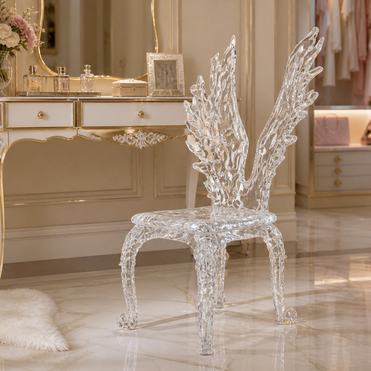 Bespoke Crystal Designer Chair | Wing | Made to Order