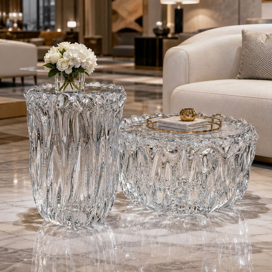 Bespoke Crystal Coffee Table | Fountain Art | Made to Order