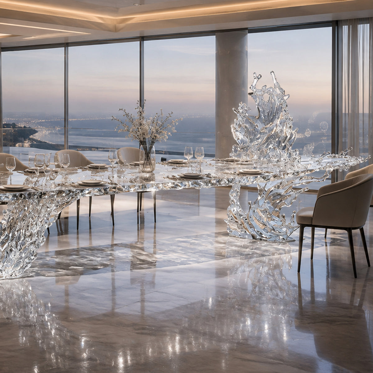 Crystal Dining Table — Vast Ocean Anlan | Made to Order