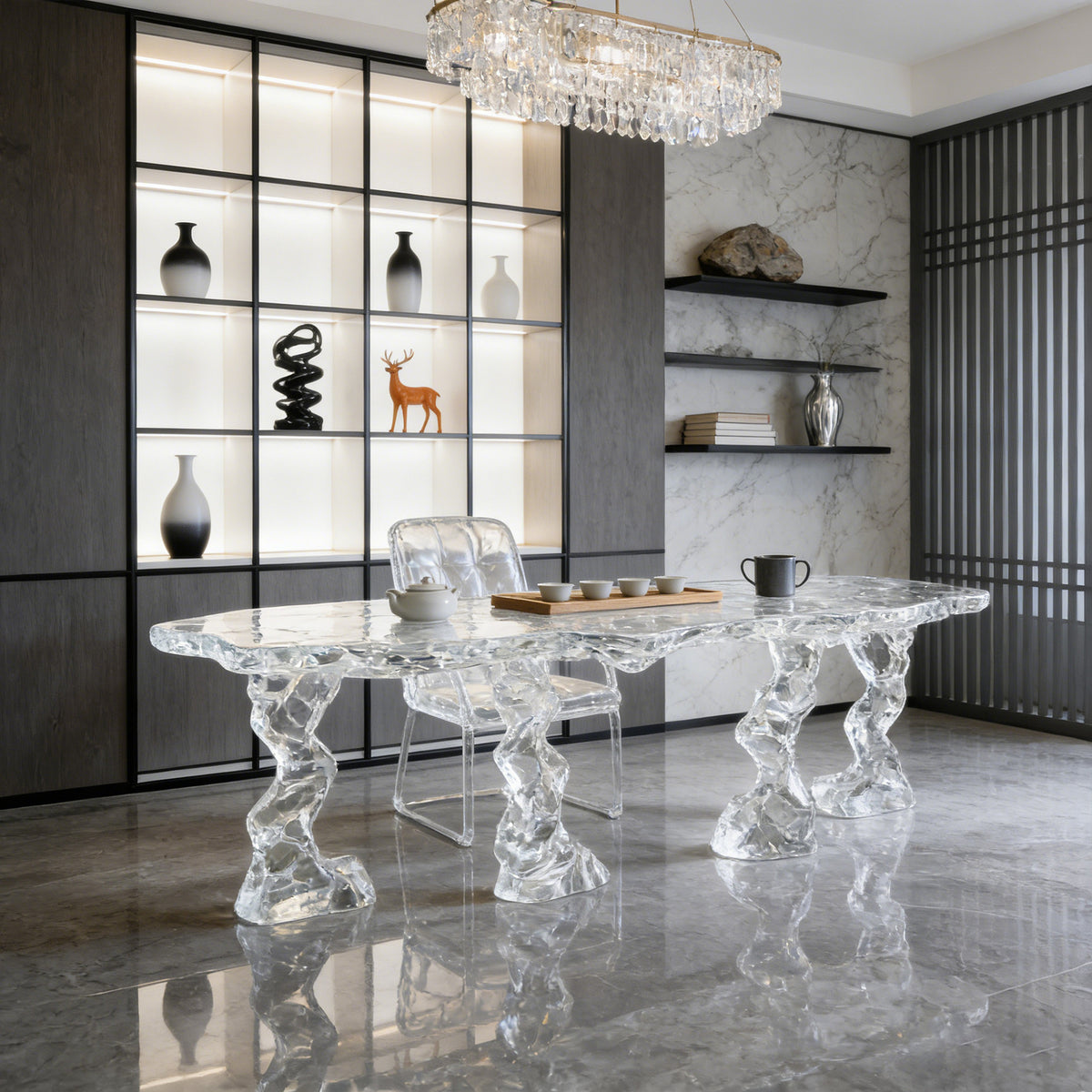 Bespoke Crystal Tea Table | Shanhai Glacier | Made to Order