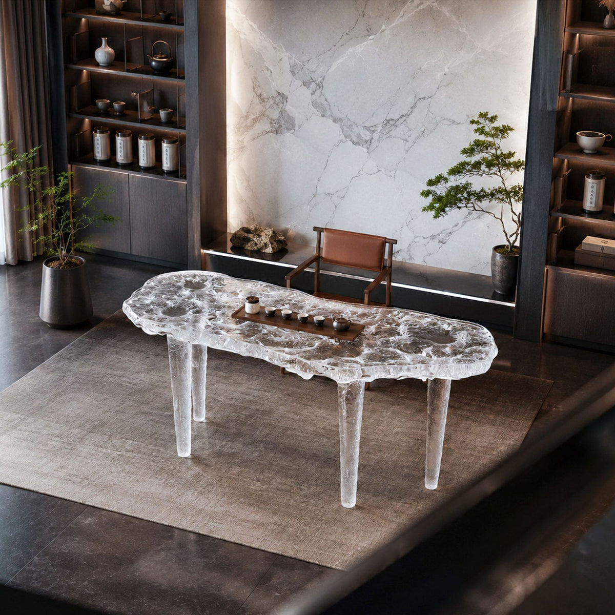 Crystal Tea Table — Glacier Melting | Made to Order