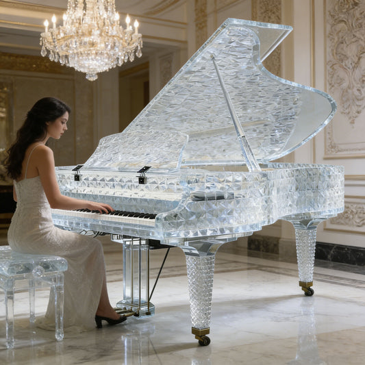 Bespoke Crystal Grand Piano | Elegant | Made to Order