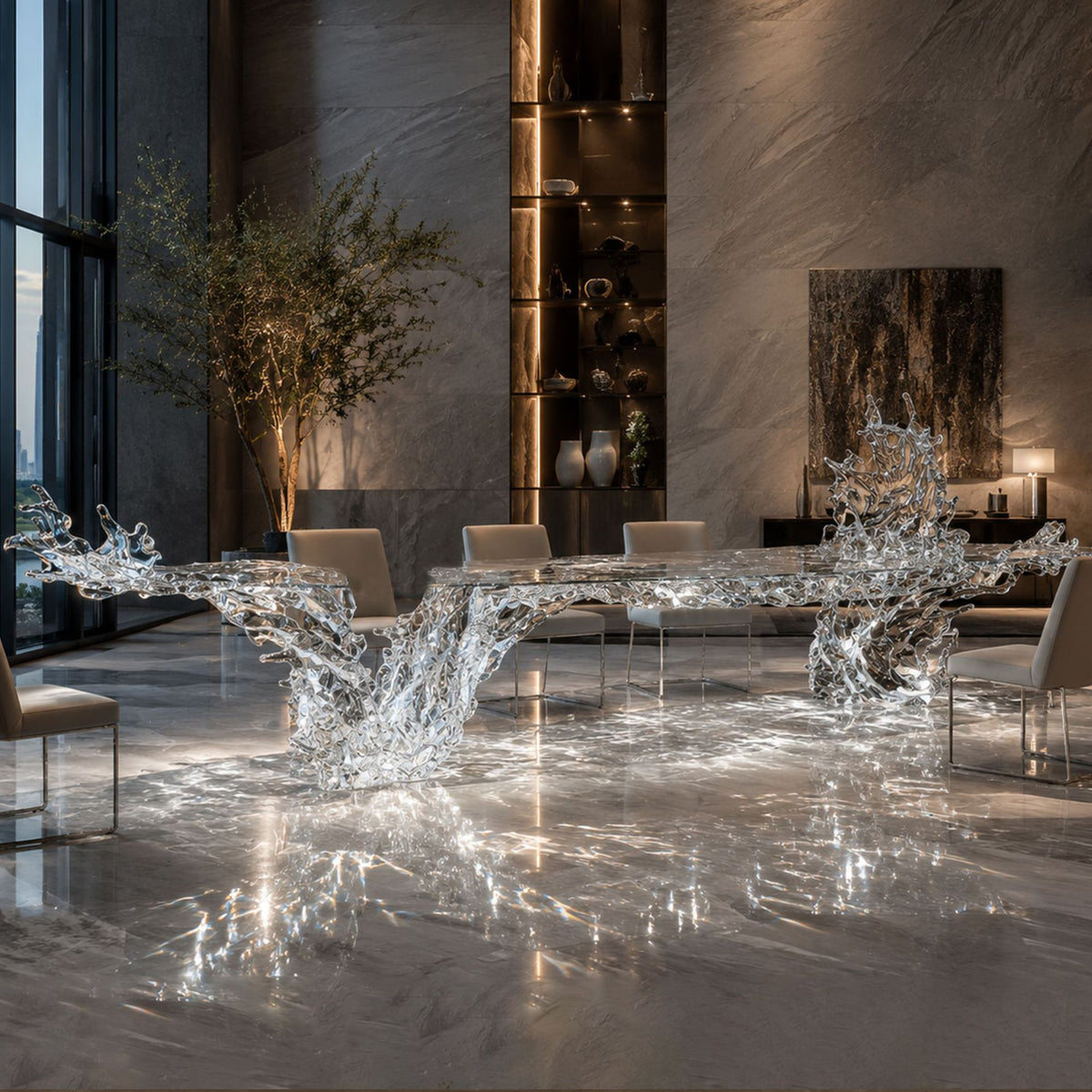 Crystal Dining Table — Vast Ocean Anlan | Made to Order