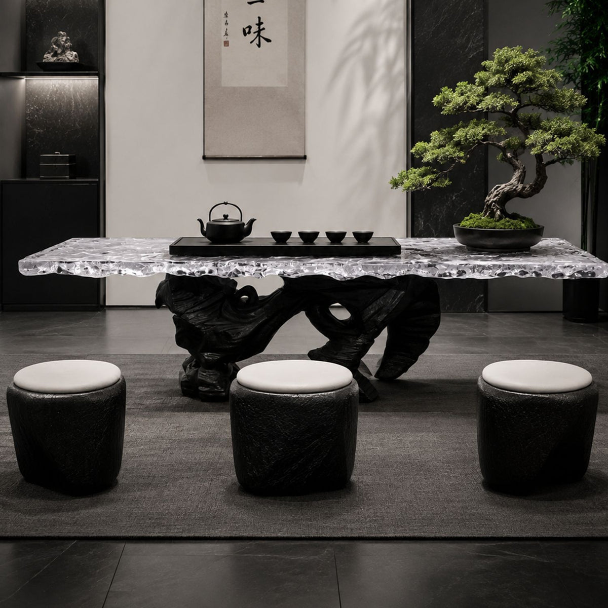 Crystal Tea Table — Harmonious Style Linyun | Made to Order