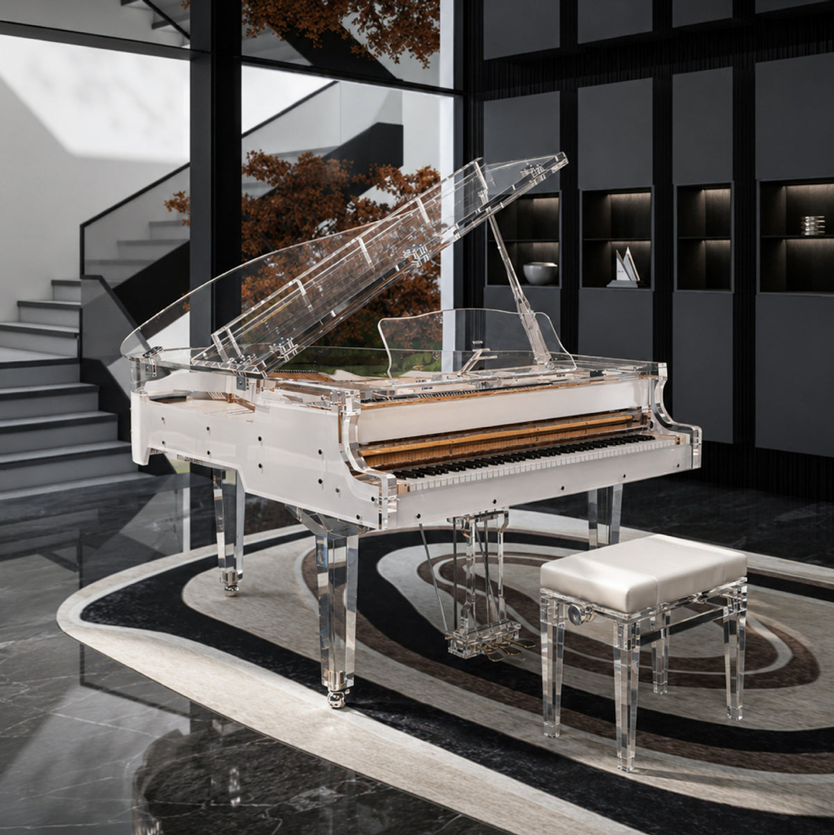 Bespoke Crystal Grand Piano — - Regular Model | Made to Order