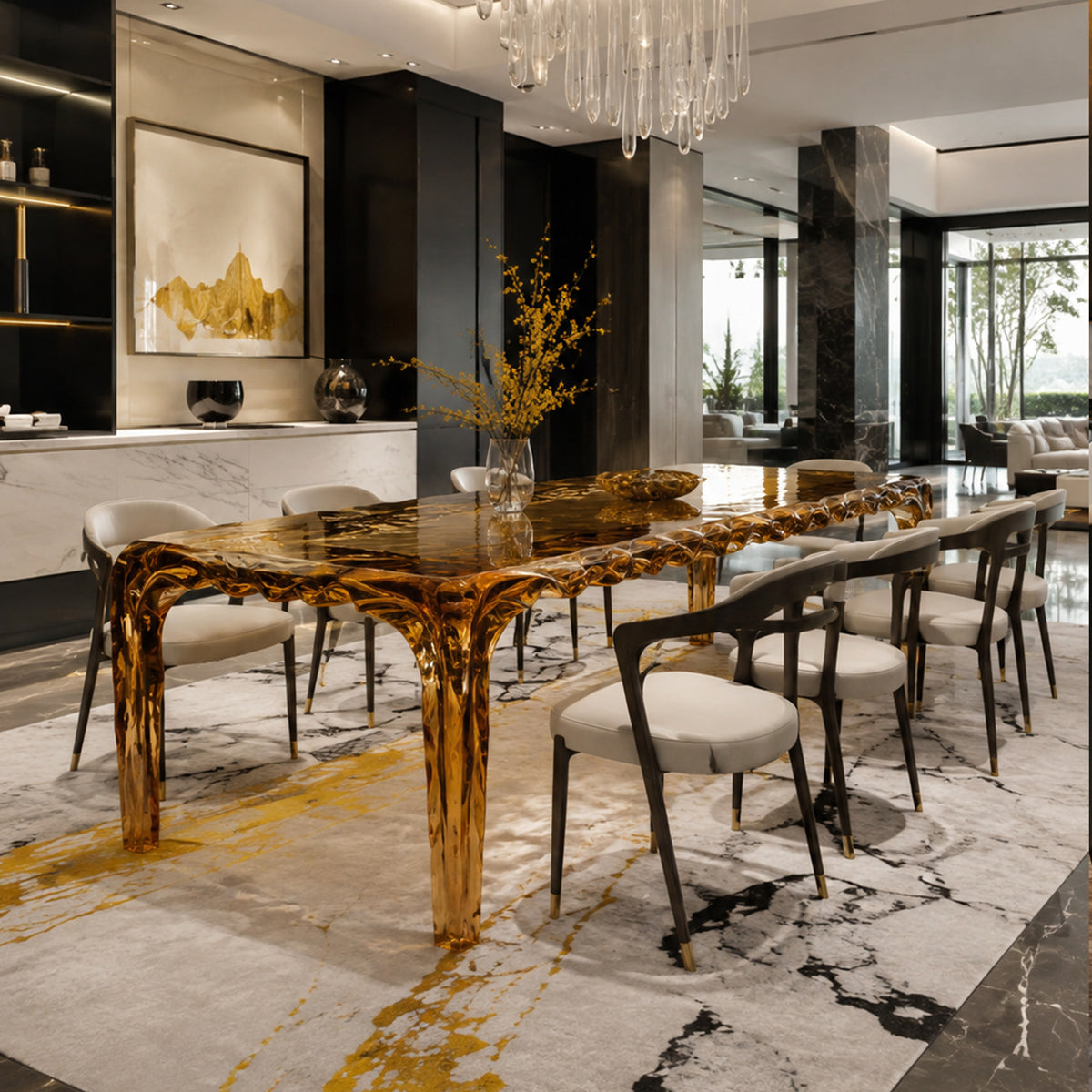 Crystal Dining Table — Rhythmic | Made to Order