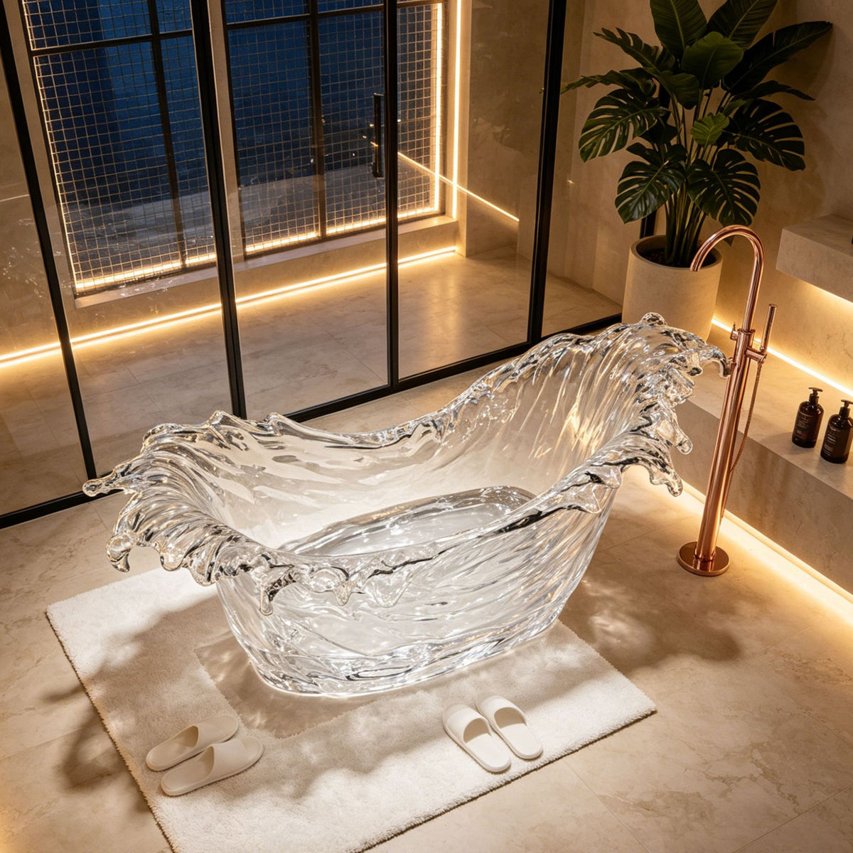 Bespoke Crystal Freestanding Bathtub | Baichuan Sea-Facing | Made to Order