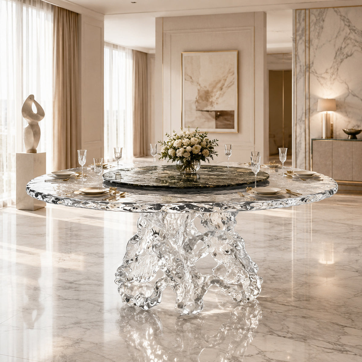 Bespoke Crystal Dining Table | Root II | Made to Order