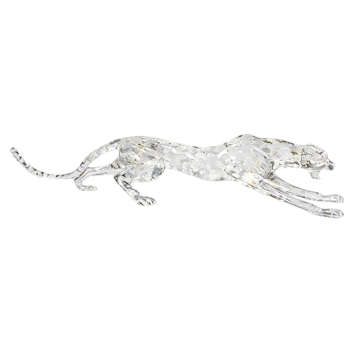Bespoke Crystal Sculptural Decor | Golden Leopard | Made to Order