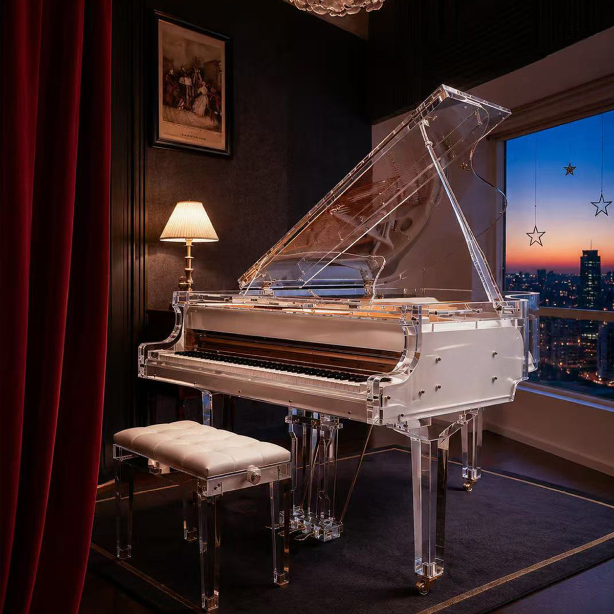Bespoke Crystal Grand Piano — - Regular Model | Made to Order