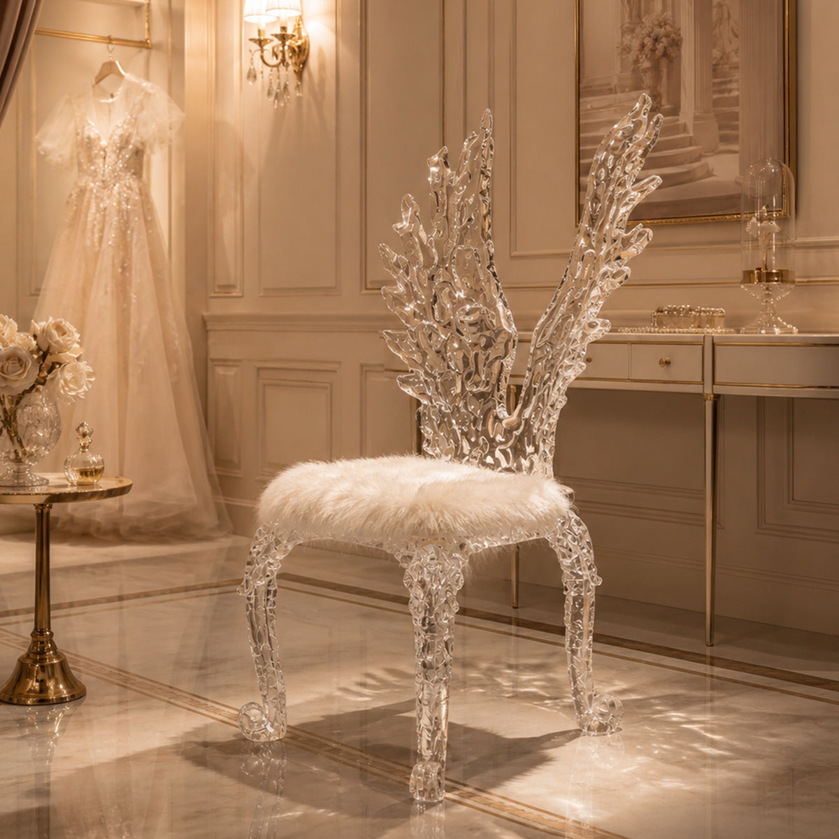 Bespoke Crystal Designer Chair | Wing | Made to Order