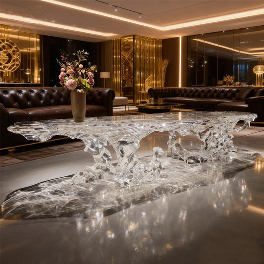 Bespoke Crystal Tea Table | Ten-Sided Exquisite | Made to Order