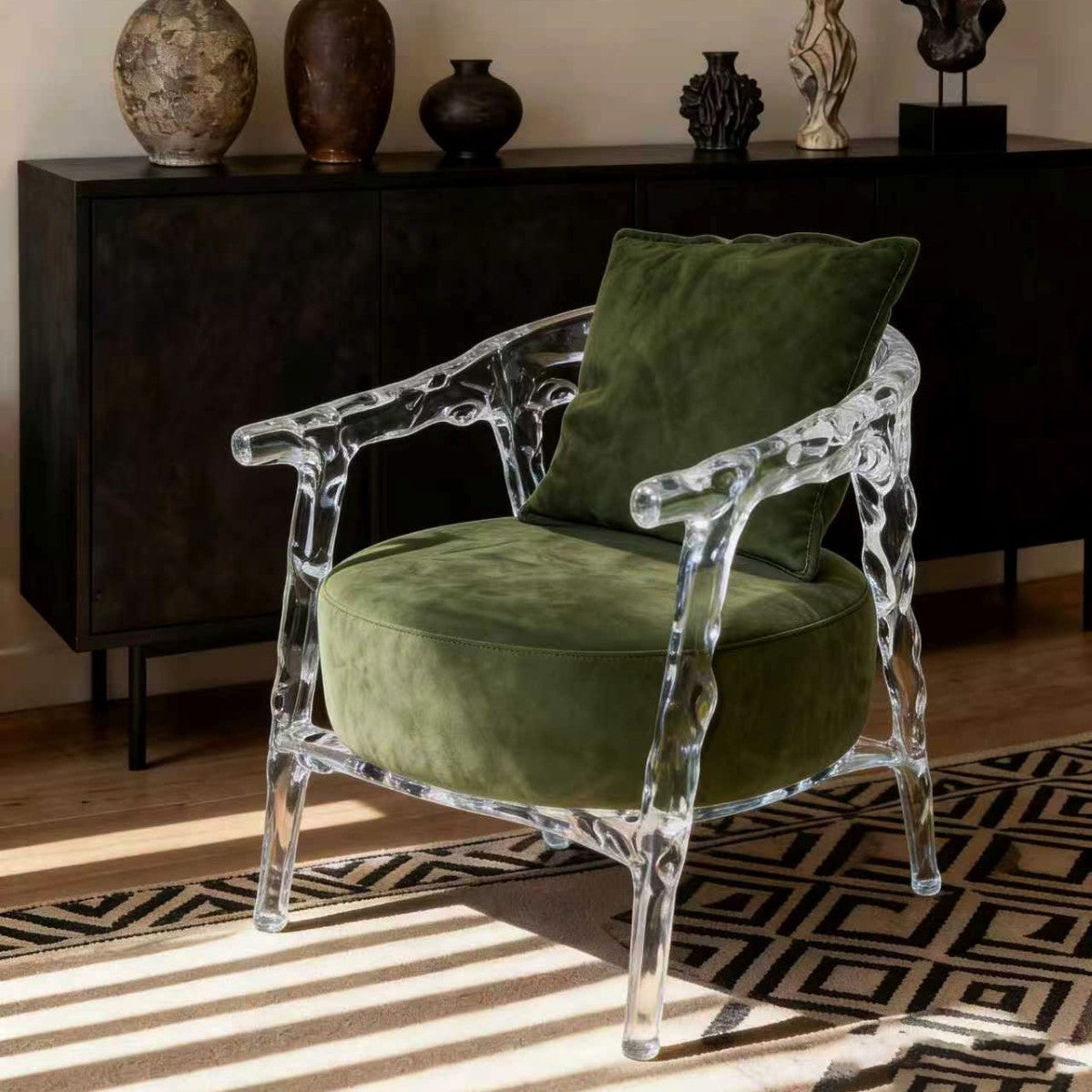 Bespoke Crystal Designer Chair | Living Room Leisure | Made to Order